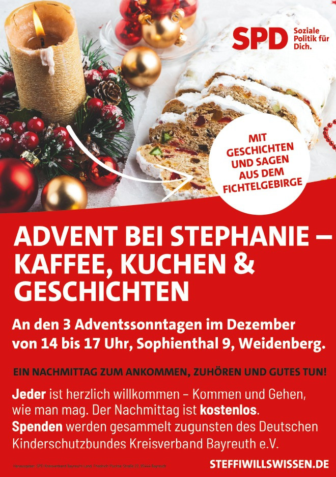 Advent bei Stephanie - Kaffee, Kuchen und Geschichten